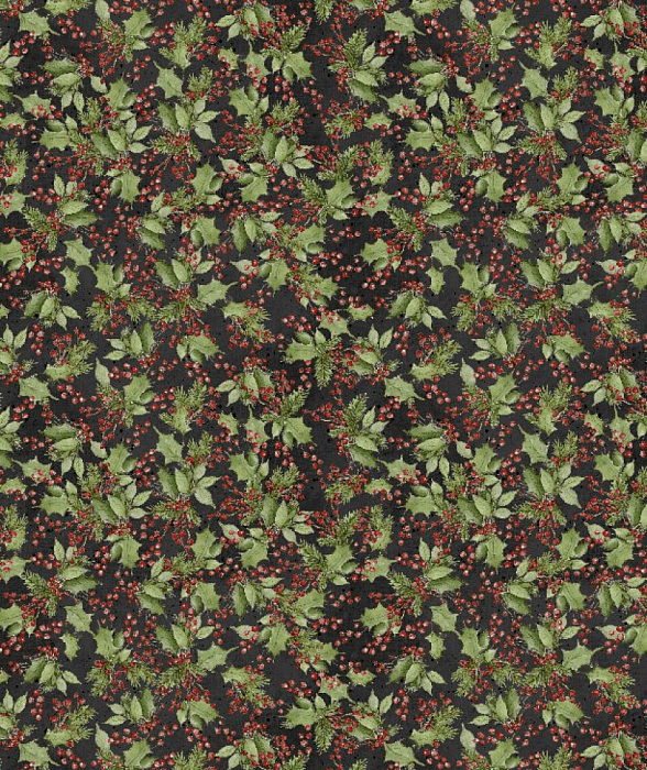 Ткань хлопок пэчворк зеленый, праздники новый год, Wilmington Prints (арт. 3023-39692-973)