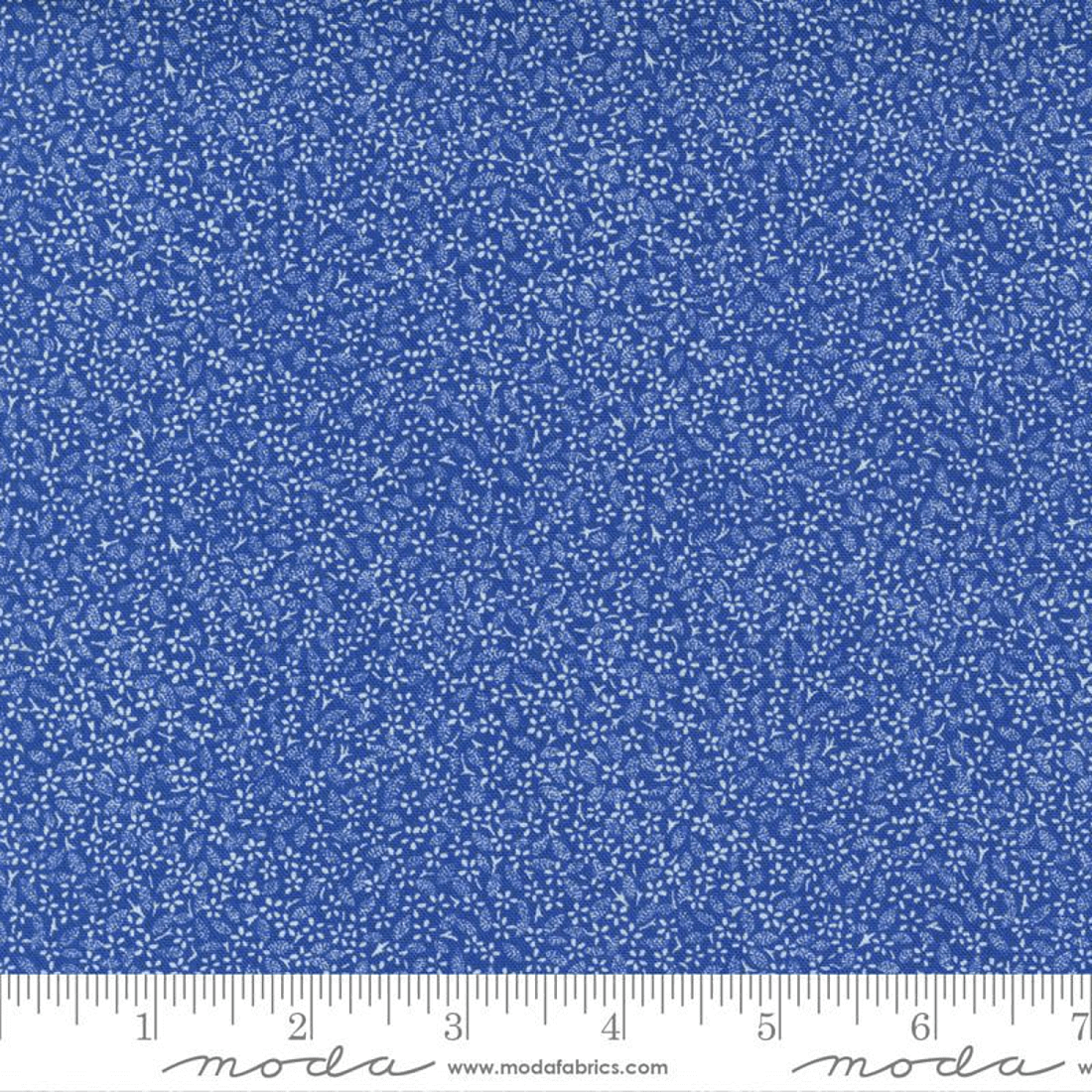 Ткань хлопок для пэчворка для одежды синий, цветы, Moda (арт. 33616 16)