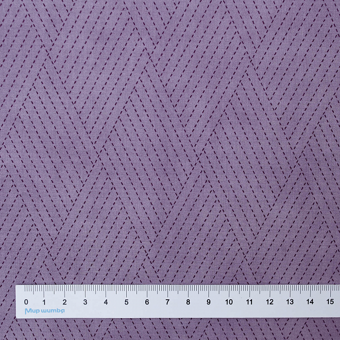 Ткань хлопок пэчворк сиреневый, фактура геометрия, Moda (арт. 2243 14)