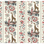 Ткань хлопок пэчворк белый, цветы бордюры животные, Moda (арт. 42350-11)