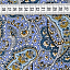Ткань хлопок плательные ткани голубой, цветы, ALFA C (арт. AL-C1053)