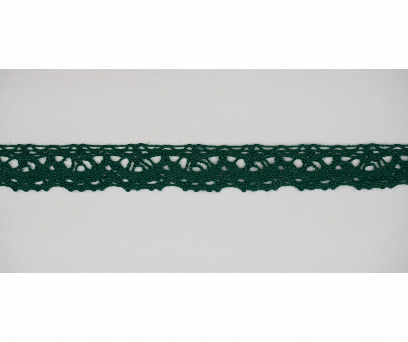 Кружево вязаное хлопковое Alfa AF-084-063 15 мм зеленый