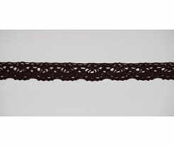 Кружево вязаное хлопковое Alfa AF-084-078 15 мм коричневый