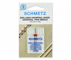 Иглы стандартные Schmetz двойные № 80/2.5 1 шт.