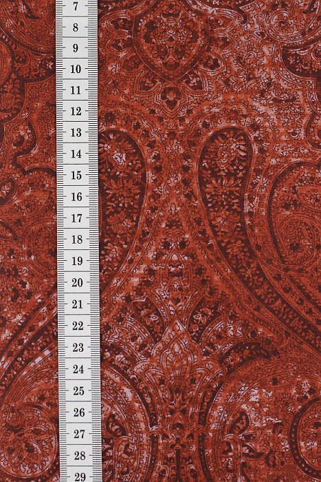 Ткань хлопок пэчворк бордовый, пейсли восточные мотивы, ALFA (арт. 225580)