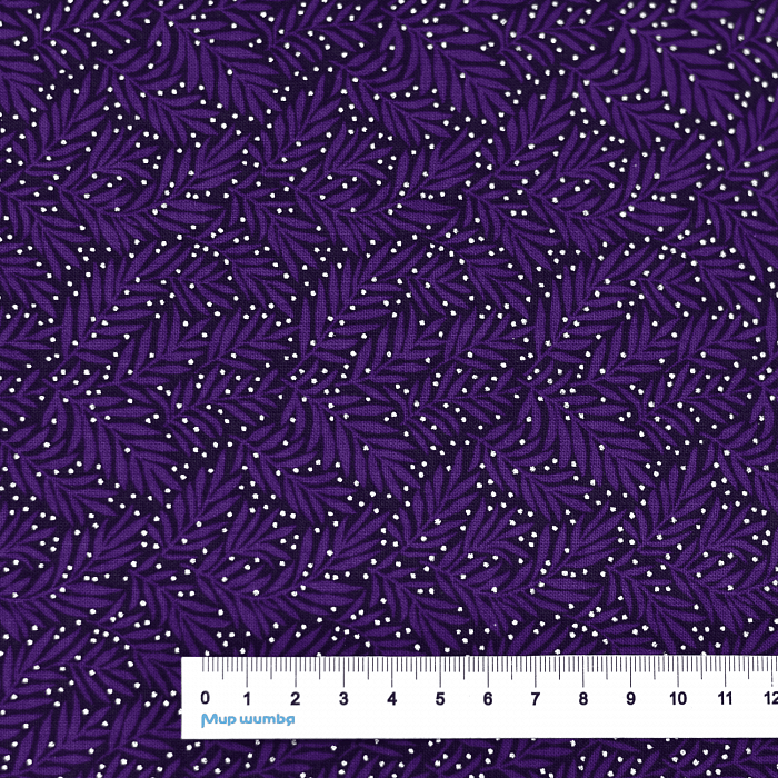 Ткань хлопок пэчворк фиолетовый, флора, Benartex (арт. 10427P66B)