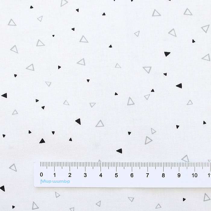 Ткань хлопок пэчворк белый, геометрия, Blank Quilting (арт. 1949-01)