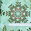 Ткань хлопок пэчворк бирюзовый, цветы новый год, Robert Kaufman (арт. SRKM-21596-32)