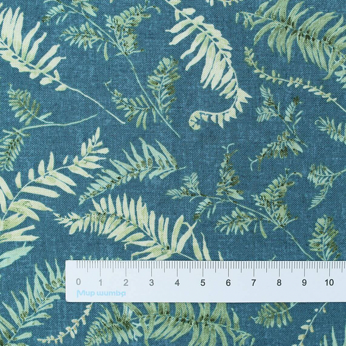 Ткань хлопок пэчворк синий, флора, Wilmington Prints (арт. AL-12336)
