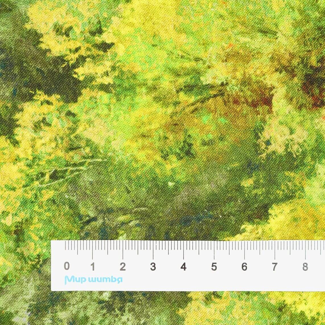 Ткань хлопок для пэчворка зеленый, природа осень флора, P&B (арт. 5416-11)