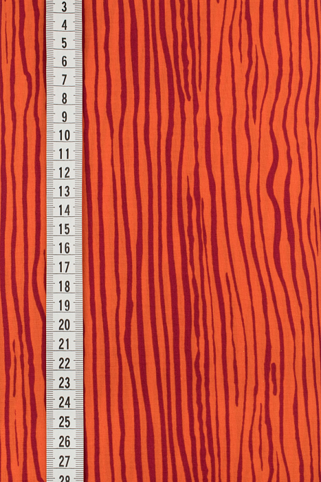 Ткань хлопок пэчворк красный оранжевый, полоски, ALFA (арт. 214044)