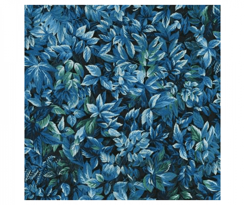 Ткань хлопок пэчворк синий, цветы флора, Robert Kaufman (арт. SRKM-20020-44)