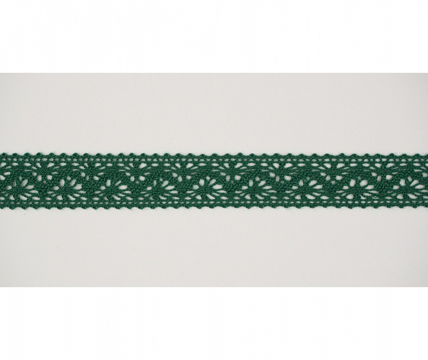 Кружево вязаное хлопковое Alfa AF-086-063 15 мм зеленый