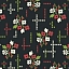 Ткань хлопок для пэчворка для одежды черный, цветы, Windham Fabrics (арт. 31762-3)