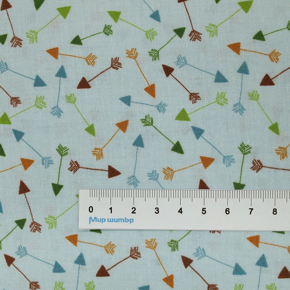 Ткань хлопок для пэчворка для одежды голубой, детская тематика, Wilmington Prints (арт. CX6363-Girl)