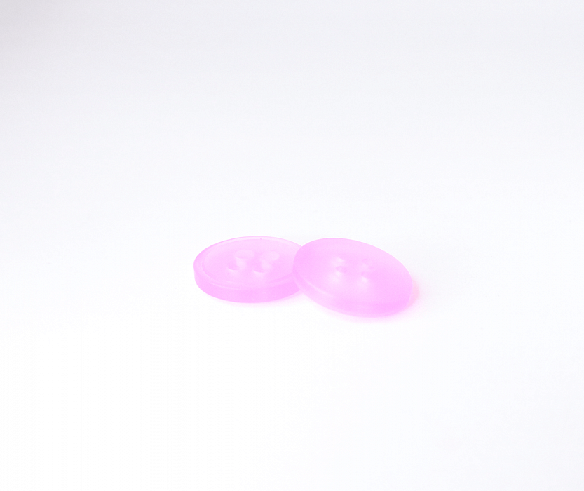 Пуговица рубашечная / блузочная пластик 4 прокола розовый 18 мм