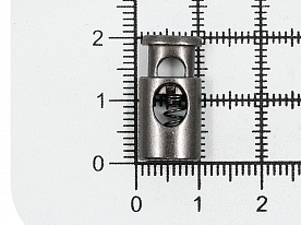 Зажим металлический Цилиндр 2 шт. 20 х 10 мм ч.никель