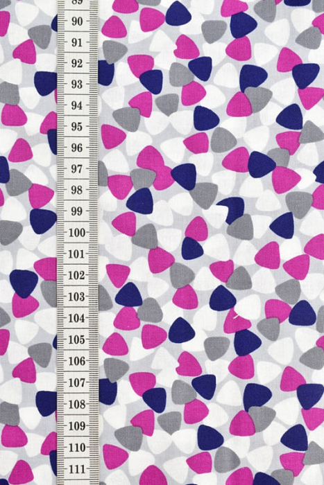 Ткань хлопок пэчворк фиолетовый, геометрия, Benartex (арт. CX6293-JEWE-D)