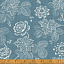 Ткань хлопок пэчворк голубой, цветы, Windham Fabrics (арт. 52564-3)