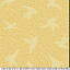 Ткань хлопок пэчворк желтый, птицы и бабочки завитки, Benartex (арт. 120572)