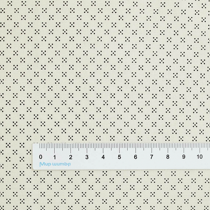 Ткань хлопок пэчворк бежевый, геометрия горох и точки, Henry Glass (арт. AL-12336)