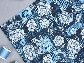 Ткань для лоскутного шитья [DCX11802-NAVY-D]
