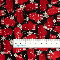 Ткань 100% хлопок [1287-98 BLACK\RED]