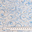 Ткань хлопок пэчворк голубой, завитки, Benartex (арт. 0988705B)