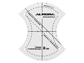 Линейка для пэчворка Aurora AU-6178 Яблочный огрызок 8 см