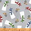 Ткань хлопок пэчворк серый, новый год, Windham Fabrics (арт. 42935-2)