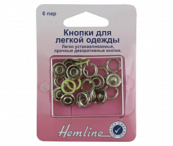 Кнопки для легкой одежды Hemline арт. 445.LM металл 11 мм лимон
