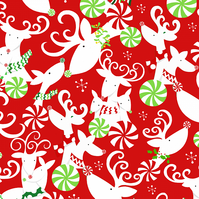 Ткань хлопок пэчворк красный белый, новый год, Studio E (арт. 4159-88)