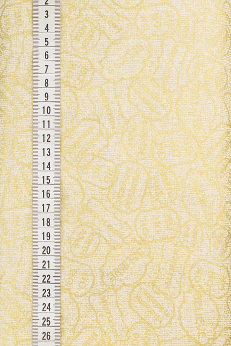 Ткань хлопок пэчворк бежевый, надписи, ALFA (арт. 213516)