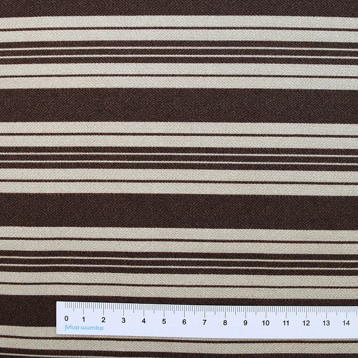 Ткань хлопок пэчворк коричневый, полоски, Maywood Studio (арт. MAS9706-TA)