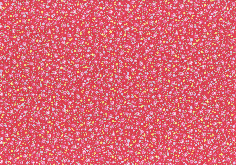 Ткань хлопок пэчворк розовый, мелкий цветочек, Lecien (арт. 31216-33)