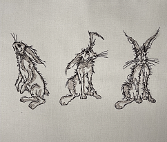 Дизайн для вышивки «Три зайца»