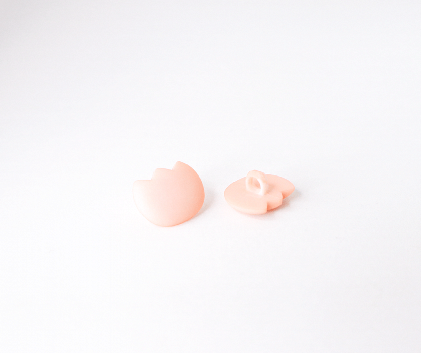 Пуговица детская Тюльпан пластиковая на ножке св. розовый 15 мм