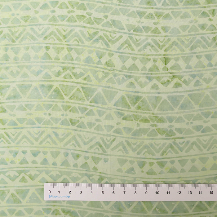 Ткань хлопок пэчворк болотный, полоски необычные геометрия батик, Moda (арт. 4357 34)