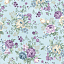 Ткань хлопок пэчворк голубой сиреневый, цветы, Henry Glass (арт. 237127)