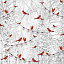 Ткань хлопок пэчворк белый красный, новый год, Henry Glass (арт. )