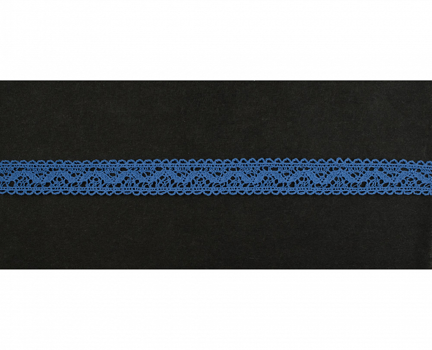 Кружево вязаное хлопковое Alfa AF-009-047 15 мм синий