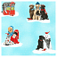 Ткань хлопок пэчворк голубой, животные собаки новый год коты и кошки, Robert Kaufman (арт. AMKD-20486-4)
