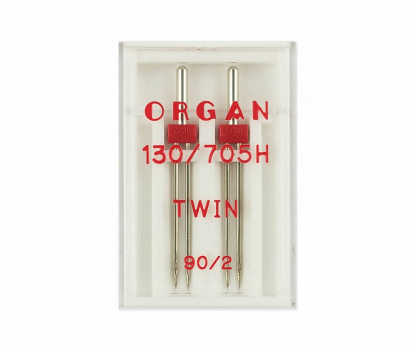 Иглы стандартные Organ двойные № 90/2,0 2 шт.