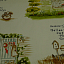 Ткань хлопок сумочные бежевый разноцветные, надписи ферма, ALFA KANVAS (арт. 128438)