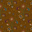 Ткань хлопок пэчворк коричневый, цветы, Henry Glass (арт. 237047)