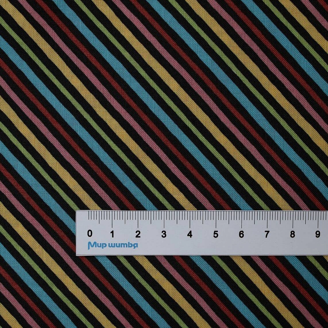 Ткань хлопок для пэчворка для одежды разноцветные, полоски, Wilmington Prints (арт. CX6363-Girl)