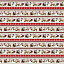 Ткань хлопок пэчворк красный, полоски бордюры праздники новый год, Studio E (арт. 5696-98)