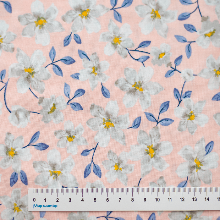 Ткань хлопок пэчворк розовый, цветы, Windham Fabrics (арт. 52592-4)