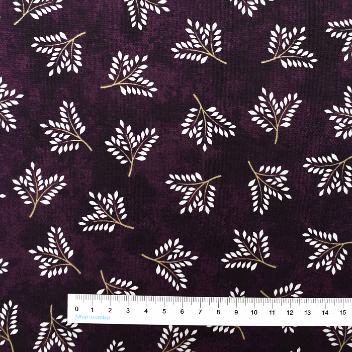 Ткань хлопок пэчворк фиолетовый, флора, Maywood Studio (арт. MAS9726-V)