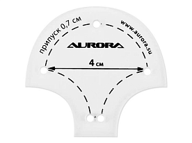 Линейка для пэчворка Aurora AU-6185 Черепица 4 см